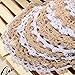 Surepromise 24pcs Vintage Lace Crochet Motifs Mini Doilies 5-19cm White Beige Decoration
