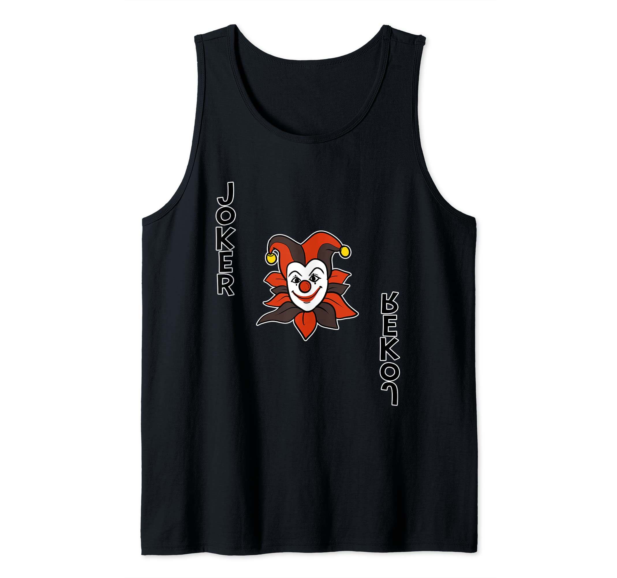 Funny joker playing card card gambler gambling Tank Top