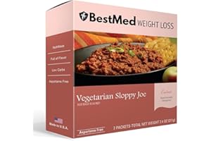 BestMed Weight Loss | High Protein 12g Entree | Low Calorie, Low Fat, Low Sugar, No Trans Fat (Vegetarian Sloppy Joe) (7/Box)