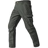 Mens Cargo Work Pants Durable Ripstop Tactical Pants with 7 Pockets Outdoor Water Resistant Hiking Woking Construction Pants