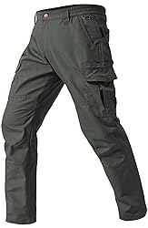 SPOSULEI Men's Cargo Work Pants Waterproof Ripstop