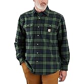 Carhartt Men’s Loose Fit Heavyweight Flannel Long-Sleeve Plaid Shirt
