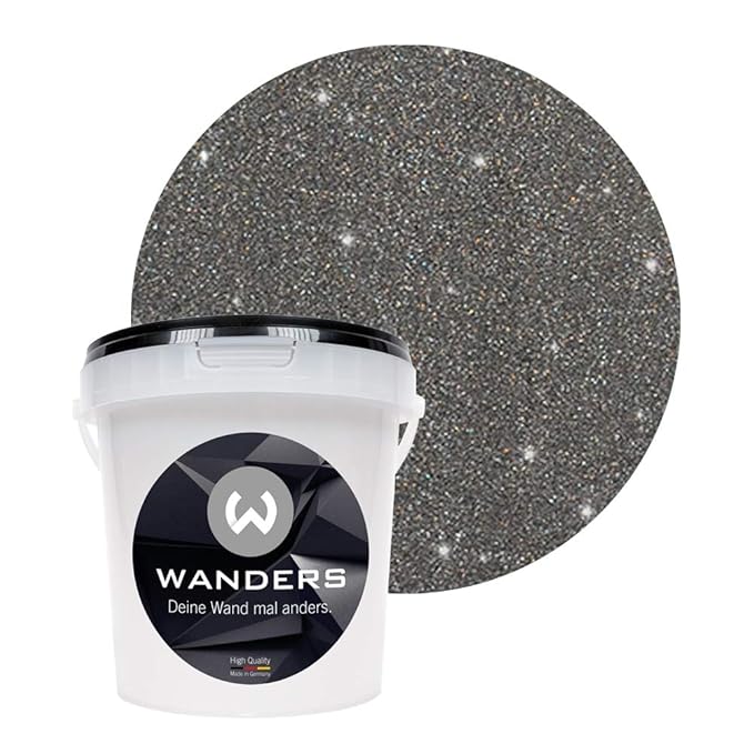 Wanders24 Pintura de brillo aspecto brillante (1 litro, Negro plata