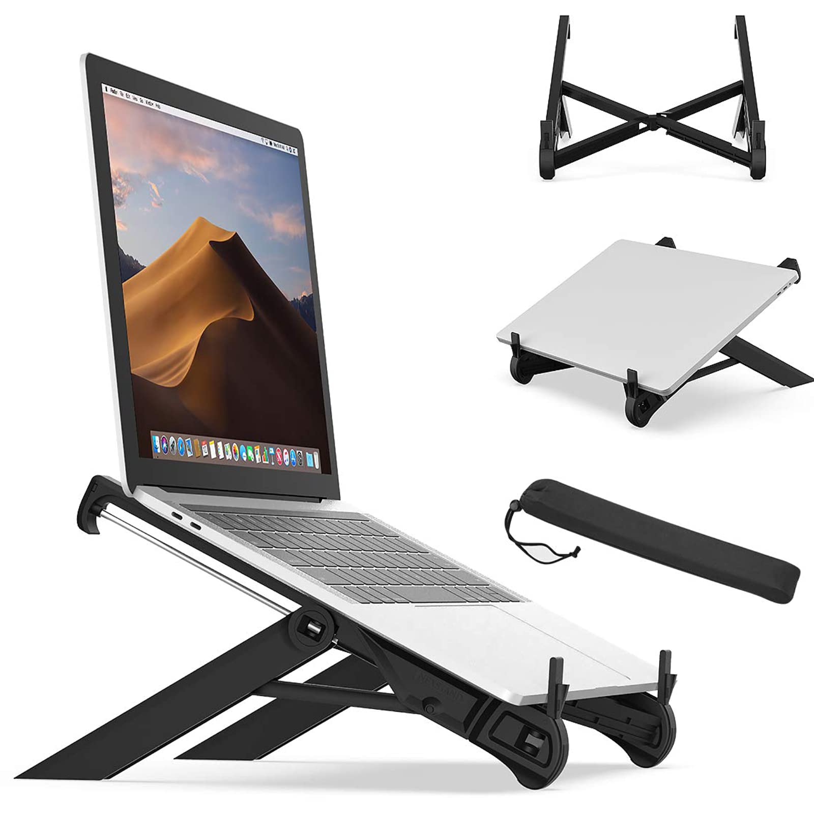 NEXSTAND K7 Laptop Stand, Foldable Portable Desktop Laptop Holder with Ventilated Cooling, Ergonomic Laptop Riser for Desk for MacBook and Laptops 10-17"