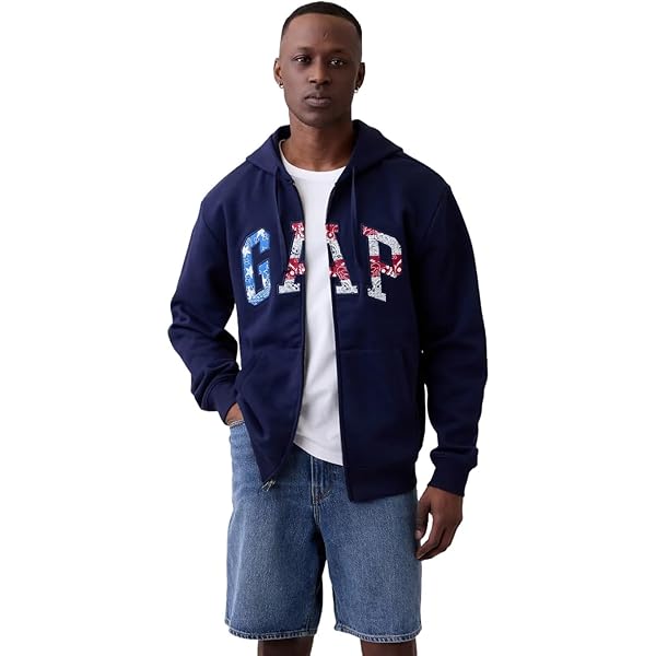 GAP Mens Vintage Soft Full Zip Hoodie Blue Ridge XS at Amazon