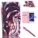 Firefish Galaxy S7 Case, Stand Flip Folio Wallet Cover Shock Resistance Protective Shell with Cards Slots Magnetic Closure for Samsung Galaxy S7-Cat