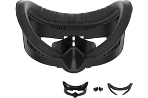 MVIIOE Compatible with Quest 3 Silicone Facial Interface, Quest 3 Face Pad for Meta Quest 3 Removable Sweat-Proof Quest 3 Face Cover, Must-Have Quest 3 Accessories (Newest Version)