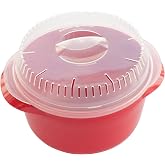 Nordic Ware Microwave Multi-Boiler, 5.5 Cup, Red
