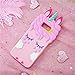 Joyleop Pink Unicorn Case for Samsung Galaxy S7 /S6 Cute 3D Cartoon Animal Cover,Kids Girls Cool Fun Soft Silicone Gel Rubber Kawaii Character Fashion Unique Cases Protector Shell Skin Samsung S7/S6