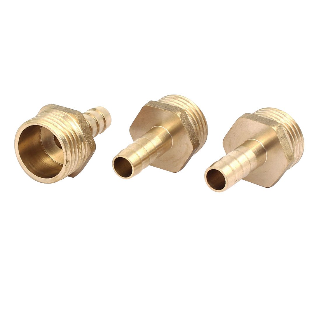 Sourcingmap 1/2BSP Male Thread 8mm Hose Barb Tube Fitting Coupler Connector Adapter 3pcs