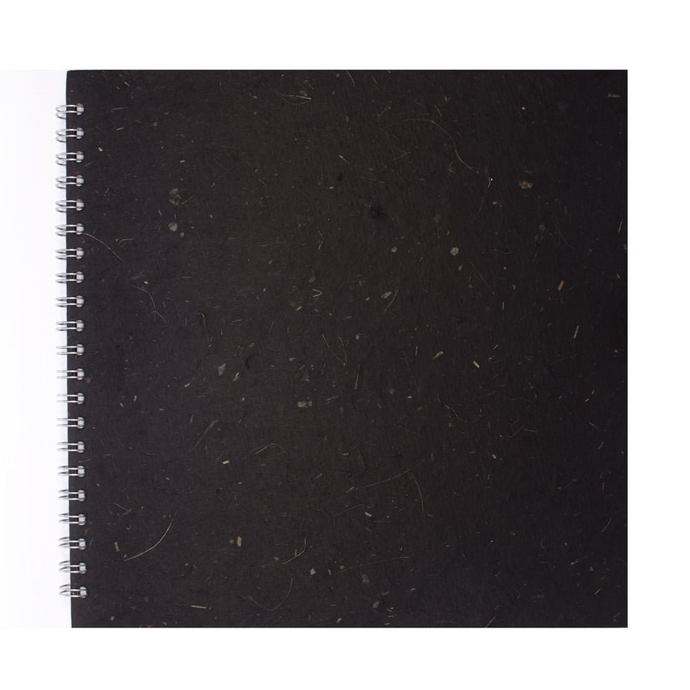 Pink Pig 11x11 Square Posh Banana Pig White Paper Sketchbook - Ebony