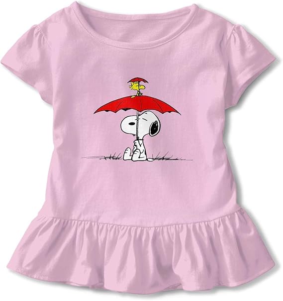 Amazon Co Jp Maxpowerful ピーナッツ スヌーピー Snoopy Tシャツ ガールズ 女の子 キッズ 子供服 半袖 コットン ラウンドネック 綿100 通気 かわいい 服 ファッション小物