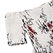 Leadingstar Women Summer Vintage Floral Print Strapless Beach Split Casual Dress