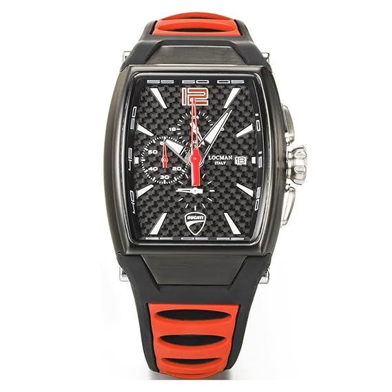 Chronograph Herren Ducati Stahl und Titan rot LOCMAN