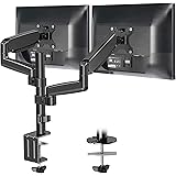 MOUNTUP Dual Monitor Mount, Height Adjustable Gas Spring Monitor Arm Desk Mount for 2 Computer Screens up to 32 Inch, Double