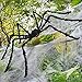 Sizonjoy 6.6 Ft Halloween Decorations Giant Spider,Scary Hairy Large Spider Props for Halloween Outdoor Yard Decorations,Party Decor, Black