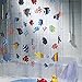 GUANYUAN TOYS 72x78Inch Waterproof Transparent PVC Shower Curtains with 12 Hooks,Colorful Printing Underwater World Tropical Fish Bathroom Shower Curtains,Bath Screens