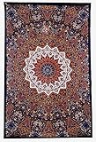 DharmaObjects Star Elephant Tapestry and Beach Sheet Hanging Wall Art, Orange-Blue