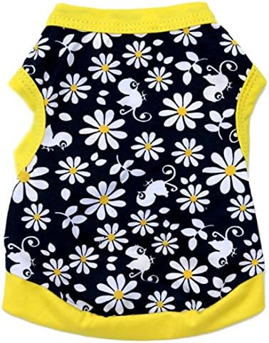 Axchongery Dog Shirt, Summer Pet Floral Print Costumes Small Puppy Vest Apparel Clothes