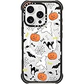 CASETiFY Ultra Impact iPhone 16 Pro Case [Strong Slim / 11.5ft 5X Militray Grade Drop Protection/Compatible with Magsafe] - Boo! its Halloween - Clear Black
