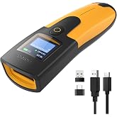 Inateck 2D Wireless Barcode Scanner with 1.4 inch TFT, 2600mAh, Nano 260D | 1.4in TFT Real-Time Display, 300K Pixel 2D CMOS, Reads Phone Screens, 12Hr Battery, 4oz Light, Multi-Scan Modes
