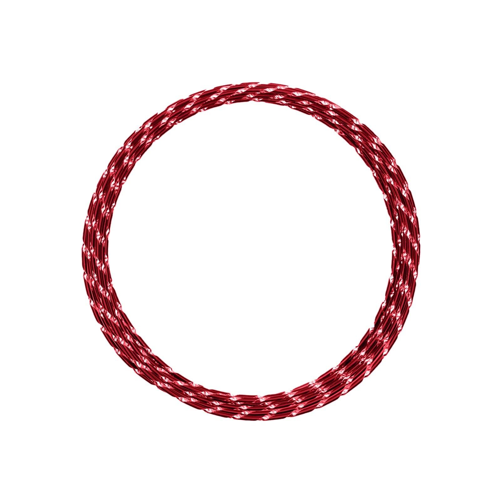 Vaessen Creative Aluminium Craft Wire Diamond Cut 16.4 ft (5 m) x 0.08" (2 mm) Red - Flexible Metallic Wire for Crafting, Flower Arranging, Jewellery Making and Modelling — image 1