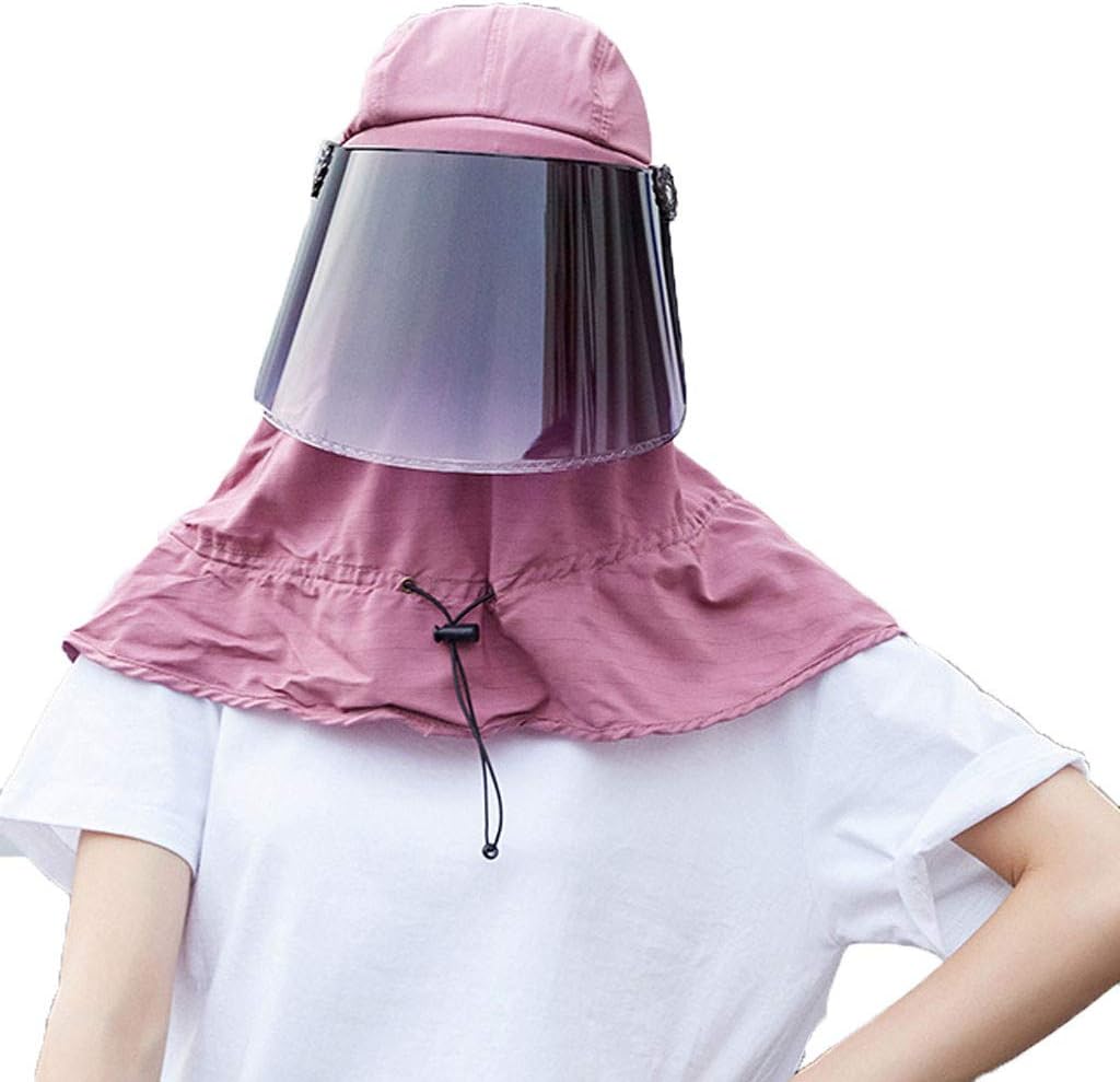 BBesty UV Protective Full Cover Hat with Clear Visor Water Proof Dust Proof Anti Pollution Face Cover Neck Cover Outdoor Hat