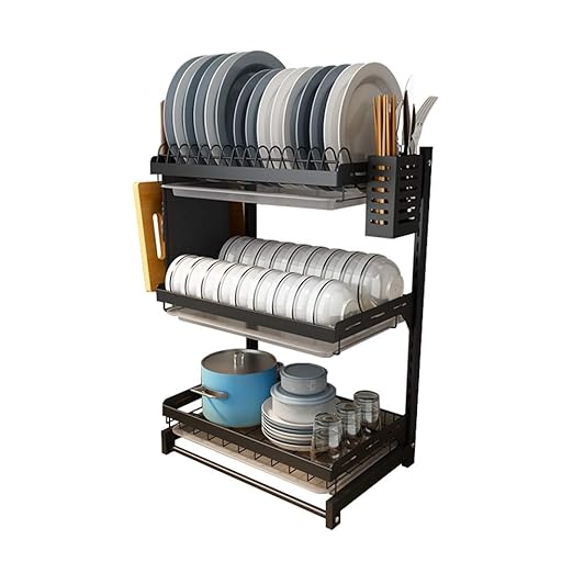 Dish Rack Countertop Kitchen Cutlery Storage Rack Drain Rack Rice