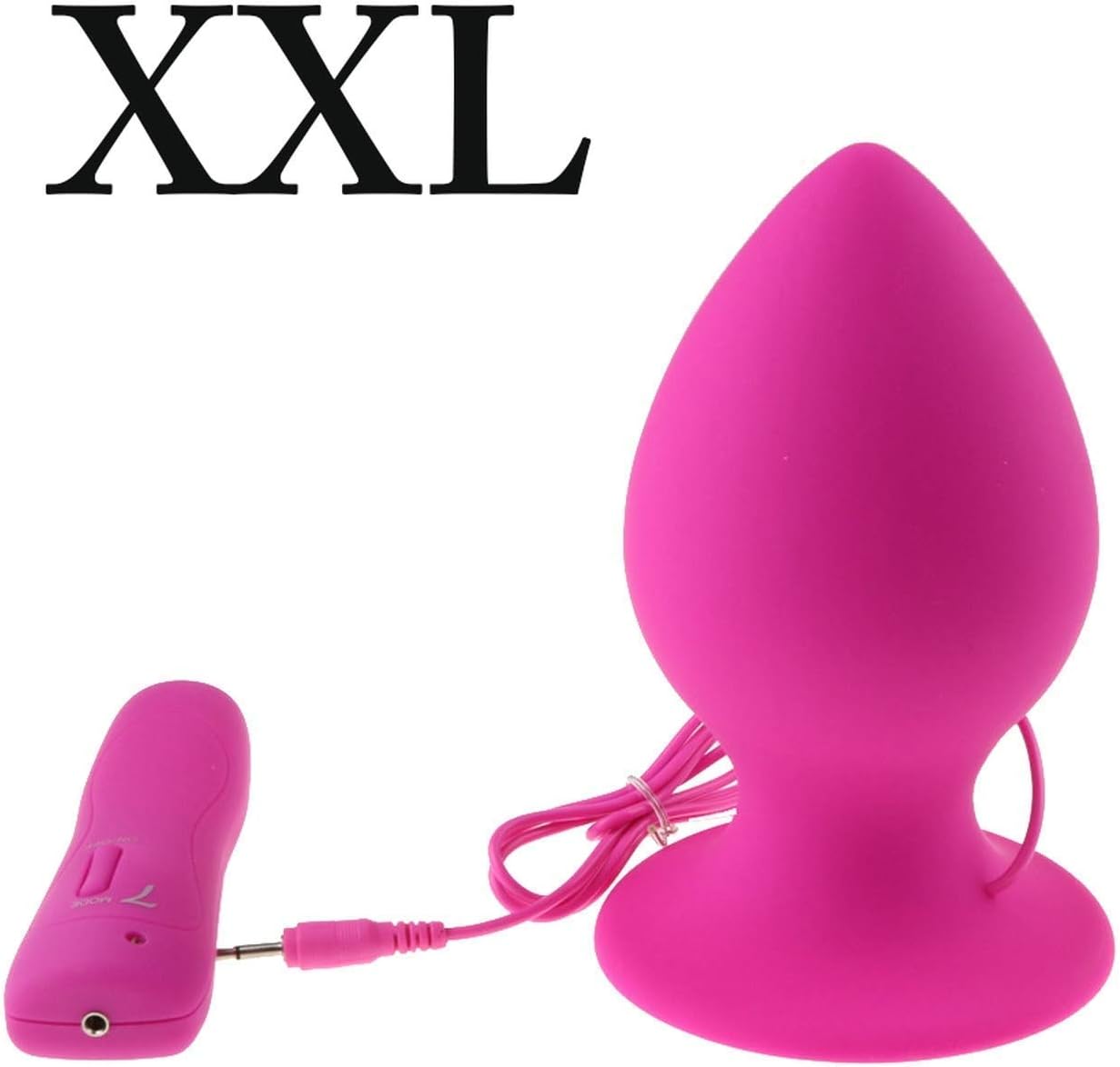LKJNB uper Big Size 7 Mode Viting Silicone Buutt Pllug Large A-mal Virtor Huge A-mal Pllug UniSeex E'rotic Toys Seex Products,Pink XXL Virtor