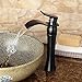 Votamuta Waterfall Spout Single Handle Bathroom Sink Vessel Faucet Basin Mixer Tap, ORB Oil Rubbed Bronze Lavatory Faucets Tall Body