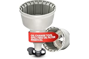 Oil Udder XL Oil Change Tool - Fits Oil Filters Up to 4" Diameter - Spill Proof Oil Filter Funnel with Magnet - Hands Free Ma