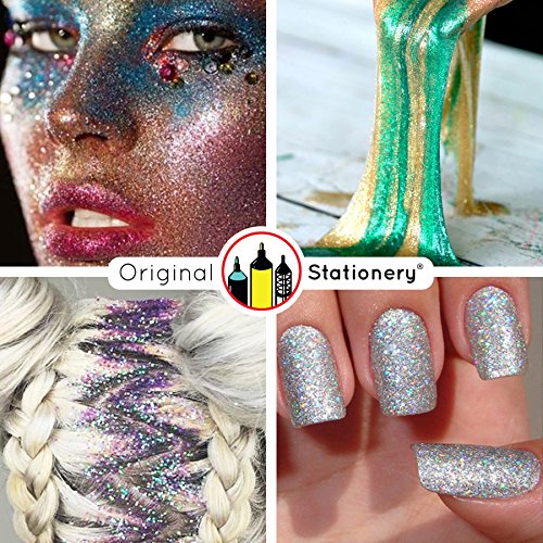 Glitter Body, Eyeshadow, Face and Nail Set. Holographic Cosmetic Glitter Sparkles for Makeup, Eyes, Hair, Slime, Festivals, Arts and Craft. Adult [Extra Fine Glitter Huge 10g pots] - Thumbnail 3
