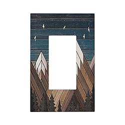Rustic Geometric Mountain Wilderness Wood 1 Gang
