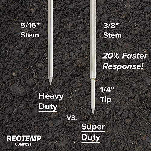 REOTEMP Super Duty Compost Thermometer with Fast Response - Fahrenheit (36 Inch Stem), Made in The USA