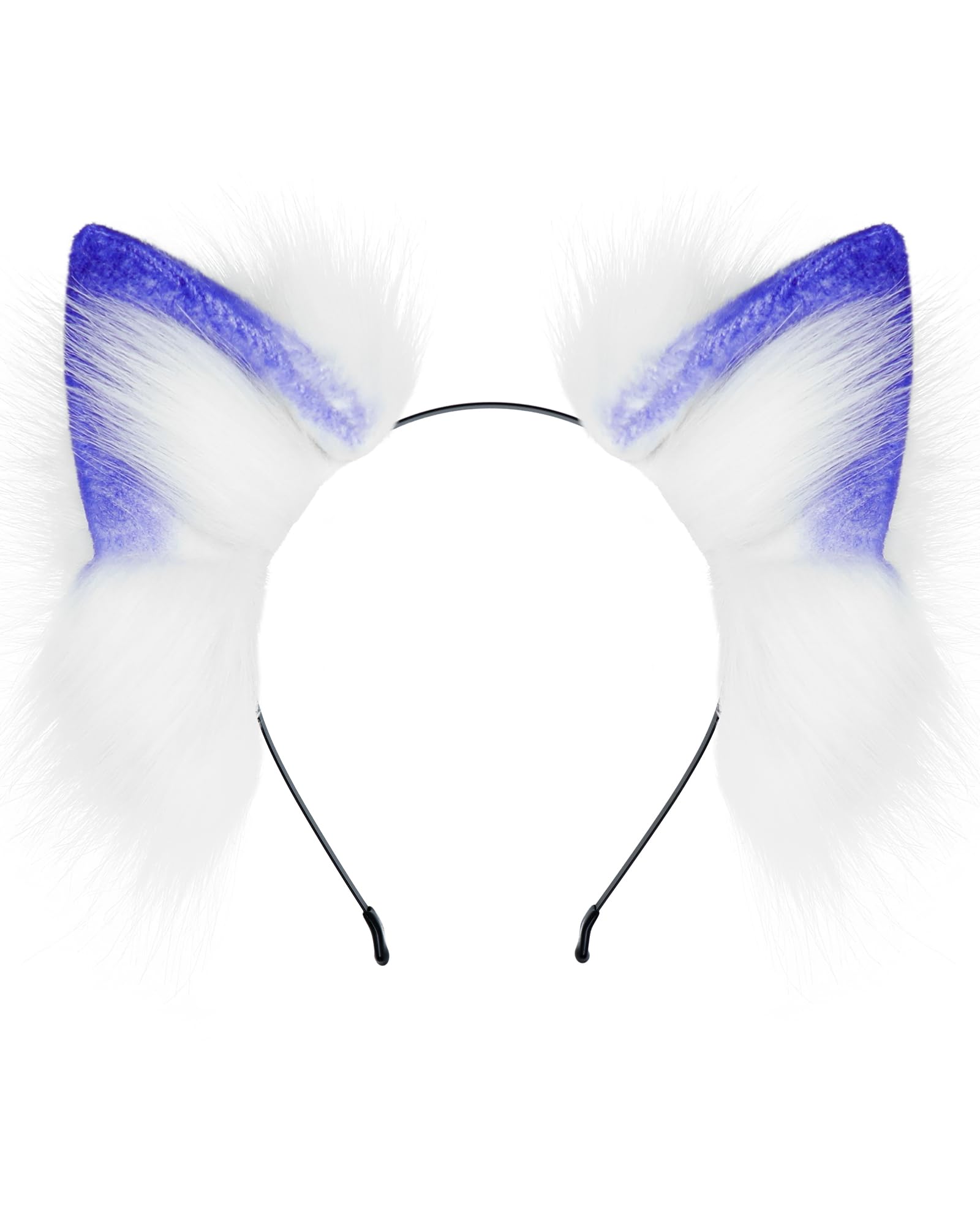 ZFKJERS Handmade Cat Ears Headband Furry Plush Animal Ear Hairband for Cosplay Costume, Halloween, Party Outfit (Blue) — image 1