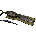 7" Hunting Knife with Fire Starter : 440 Steel Blade
