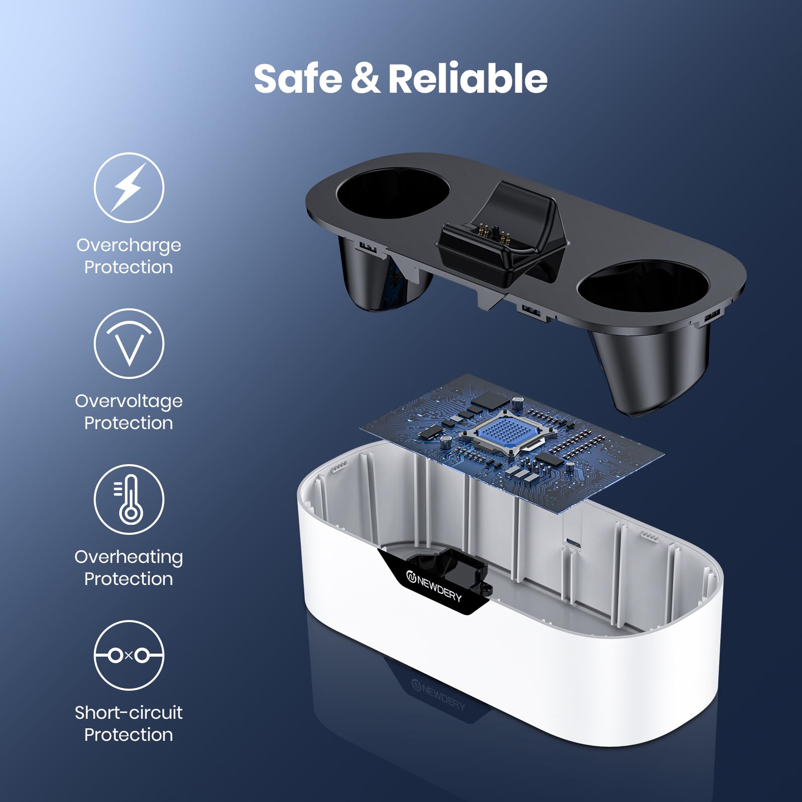 NEWDERY PS5 Controller Ladestation, Schnellladestation für PlayStation 5 Controller, Einzel Controller Ladeständer als Ersatz für PS5 Controller und PS5 Pro Controller 7