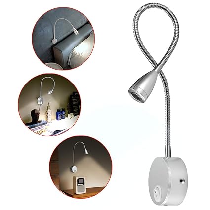 Leselampe,LED-Bettleuchten für die Wandmontage;Nachttischlampen mit Aluminium;Nachtbeleuchtung als Wandlampe,warm-weiß,200LM/