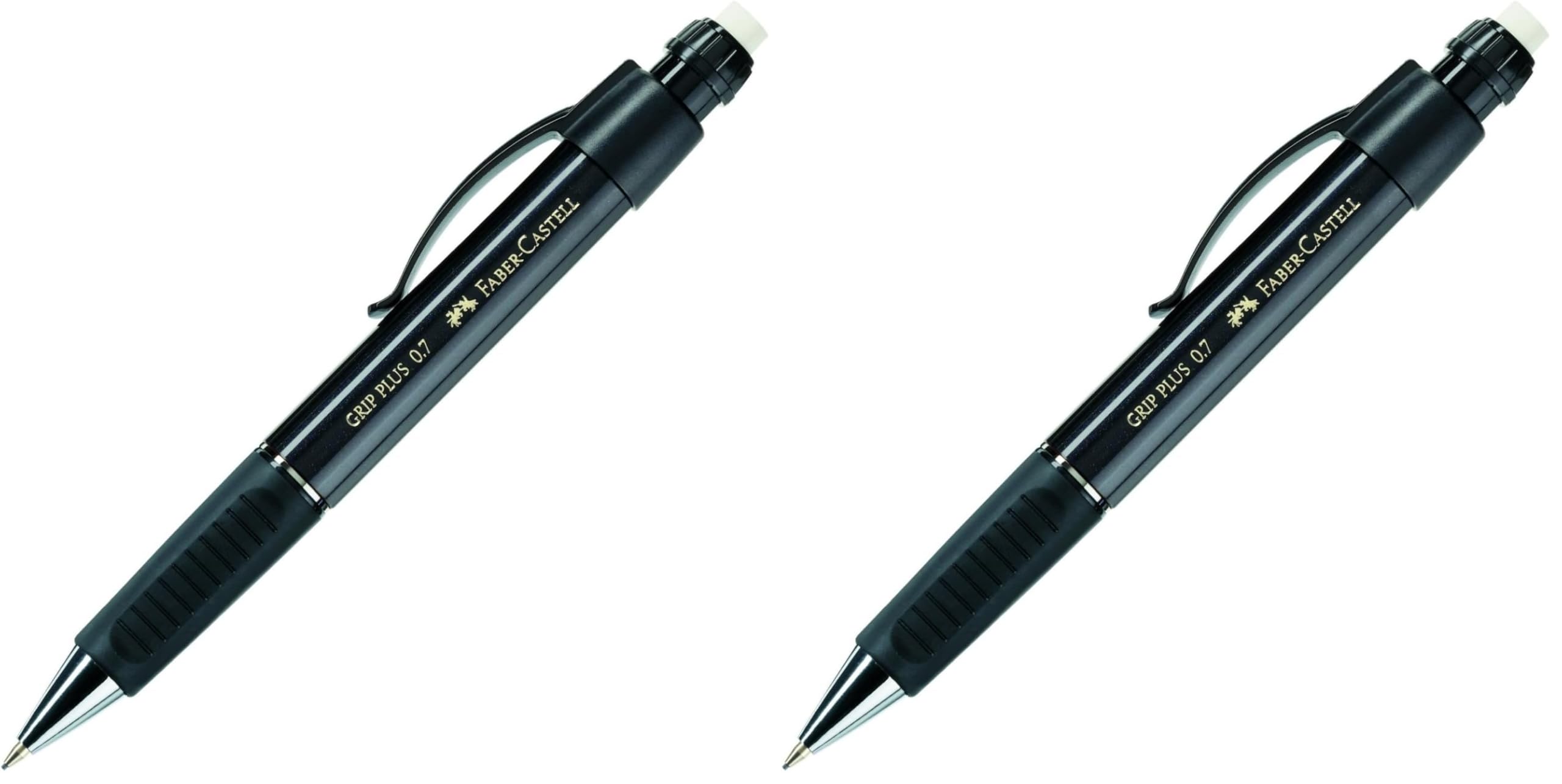 Faber-Castell Grip Plus 07 Pencil - Metallic Black (Pack of 2)