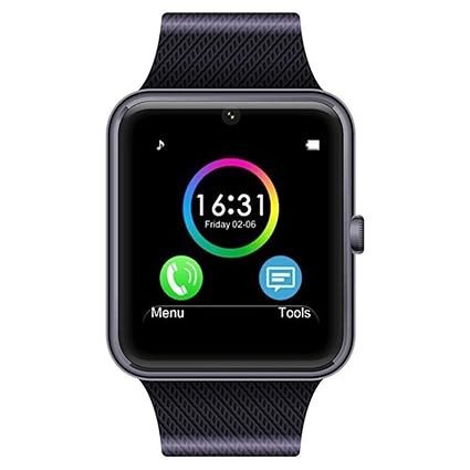 Qiufeng GT08 Smart Watch SmartWatch with Camera for Iphone and Android Smartphones (Black)