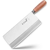 9-inch Kitchen Knife Professional Chef Knife Stainless Steel Vegetable Knife Safe Non-stick Coating Blade with Anti-slip Wood