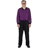 Ovidis Long-Sleeved Dementia Clothes - Alzheimers Anti-Strip Jumpsuit with Back-Zipper for Elderly Men - James