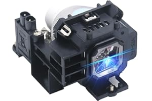 QUJXU NP07LP 60002447/LV-LP31 3522B003 Replacement Projector Lamp Bulb with Housing for NEC NP300/NP400/NP500/NP600/NP500W/NP410W/NP510W/NP510/NP610S/NP500WS/NP510WS Canon LV-7275/7375/7370/7385/8300