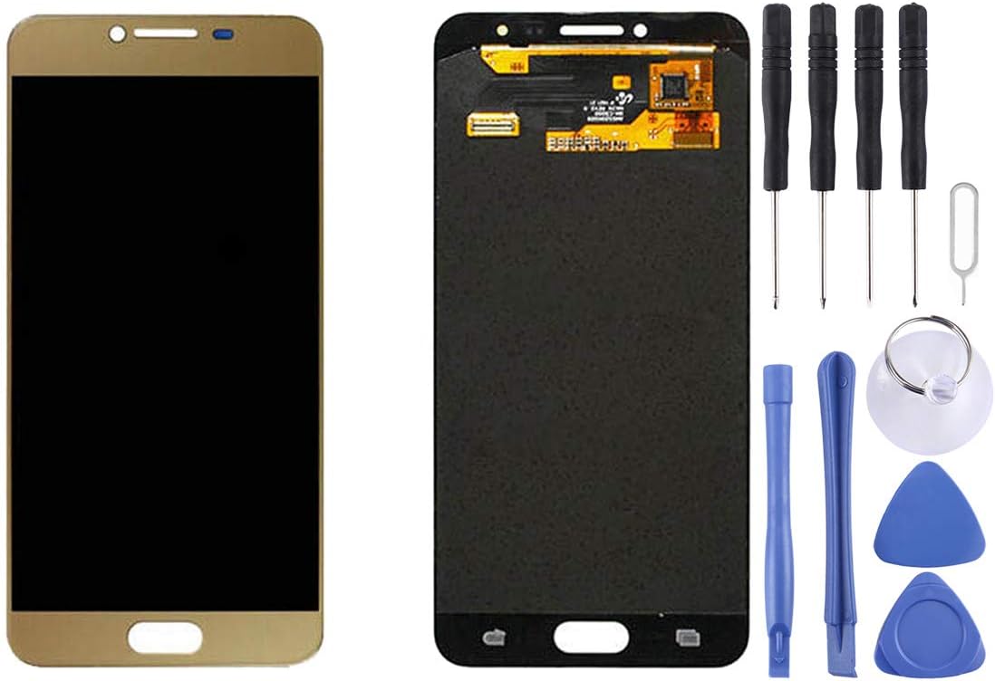 ZHANGJIALI JIALIZ Mobile Accessories LCD Display Assembly Replacement LCD Display + Touch Panel for Galaxy C5 / C5000(Black) (Color : Gold)
