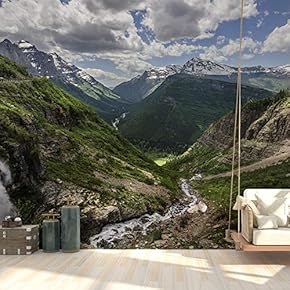 Wall Mural Magnificent Mountain View Removable Wallpaper Wall Sticker for Bedroom Living Room - 66x96 inches