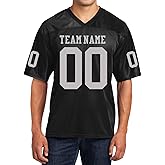 RockSolid Adult Custom Football Jersey - Green - Large - V-Neck - Long Sleeve - Unisex - Sports - American Football