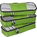 eBags Slim Classic Packing Cubes for Travel - Organizers - 3pc Set - (Grasshopper)