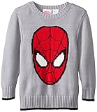 Marvel Little Boys' Toddler Spiderman Boys Sweater, Grey, 2T