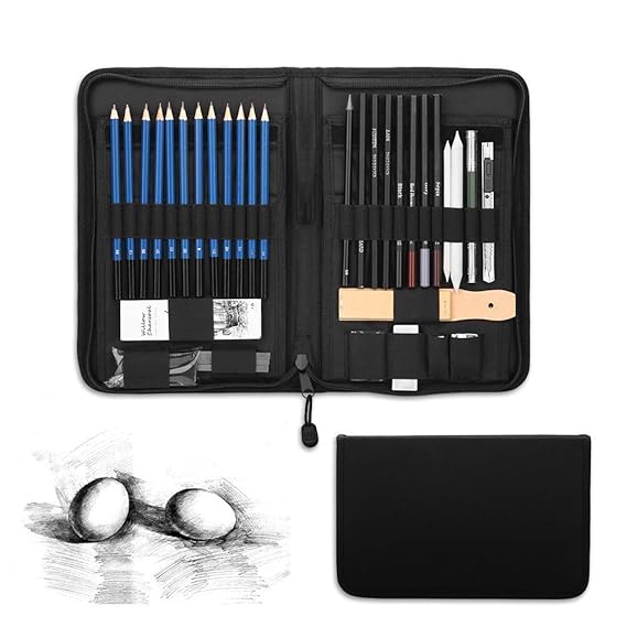 48piece Professional Art Sketch Pencils Drawing Set With