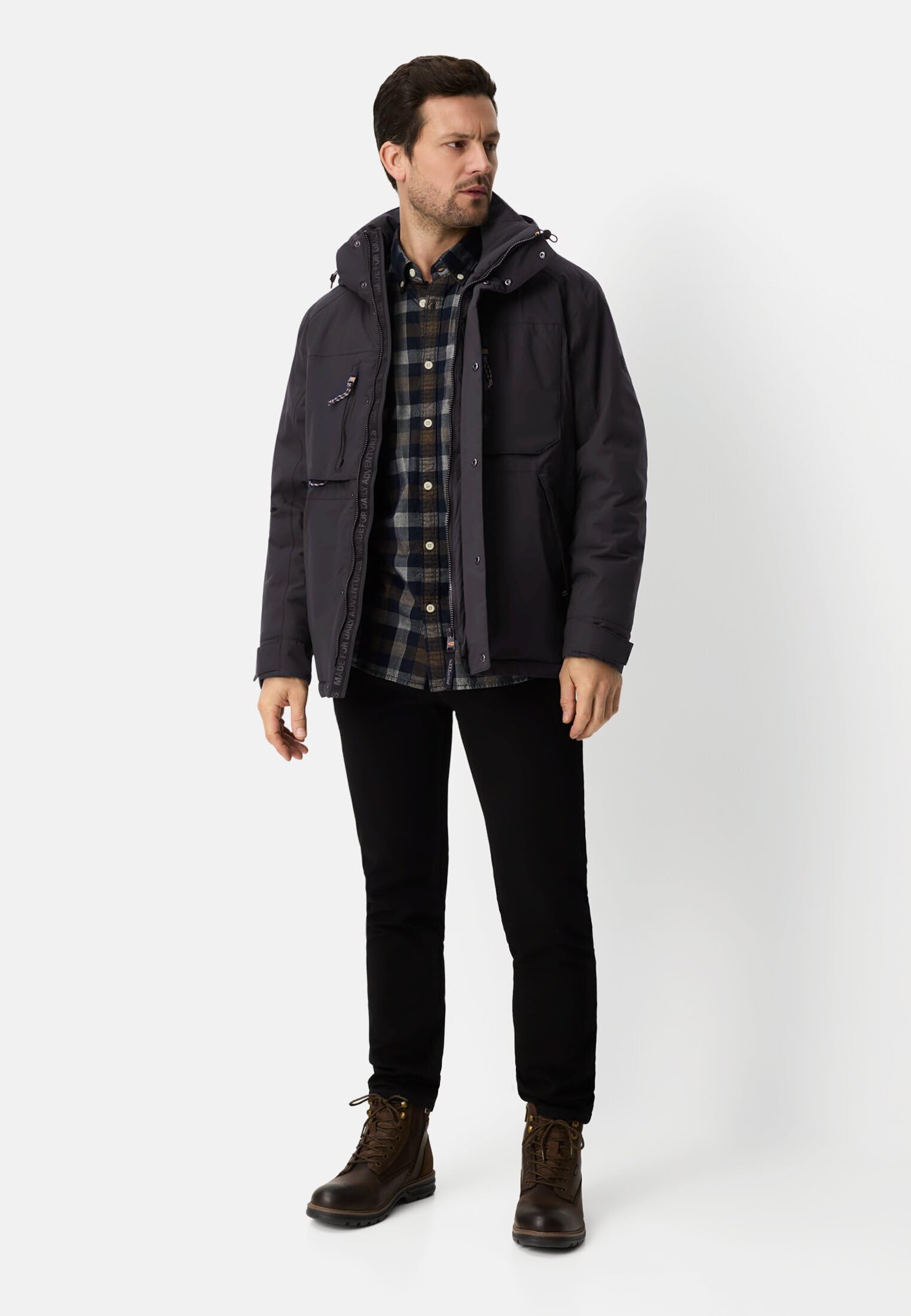 camel active Herren teXXXactive® Jacke mit Abnehmbarer Kapuze Navyblau, menswear-36 3